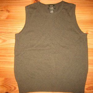Eddie Bauer Stretch Women’s Dark Olive Green Sweater Vest, Sz M